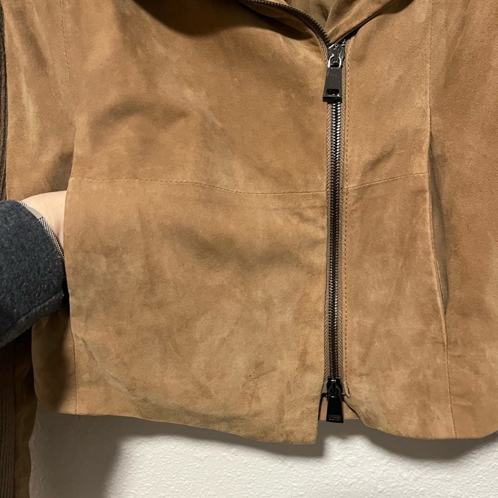 Vince Tan/Rust Suede Jacket Size S - Picture 7 of 9